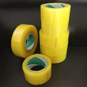 クリアスティッキーイエローBOPPカートンボックスシールテープ